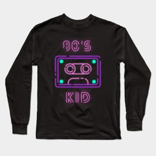 80s kid Neon Retro Long Sleeve T-Shirt